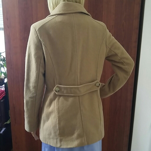 Lauren Ralph Lauren wool blend camel pea coat size 12 - Picture 2 of 7